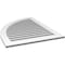 Ekena Millwork Quarter Round Top Left Surface Mount PVC Gable Vent w/ 3-1/2"W x 1"P Standard Frame, 32"W x 42"H GVPQL32X4201SF - alternate 5